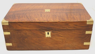 Victorian Brass-Bound Rosewood Writing Slope - Image 1 of 4