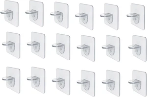 18 Pack Adhesive Shelf Bracket Shelf Support Pegs for Shelves Kitchen Closet Cla - Picture 1 of 8