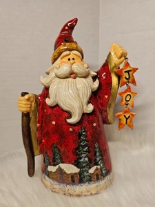 Weihnachtsmann Figur Weihnachten 10 cm groß Pappmaché - Bild 1 von 9
