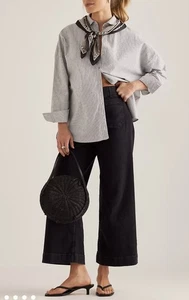 Anthropologie The Colette Denim Cropped Wide Leg Jeans Maeve W28”, L26 Brand New - Picture 1 of 10