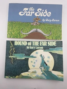 Pair of Gary Larson books "The Far Side" & "Hound of The Far Side" - Imagen 1 de 5