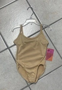 Niñas XS (2/4) Desnudo Beige Camisola Estilo Baile o Gimnasia Body Leotardo Nuevo con Etiquetas - Imagen 1 de 2