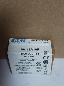 Lot of 10pcs Bussmann EATON Solar PV Fuse PV-15A10F 15A 1000V New box free ship - Picture 1 of 2