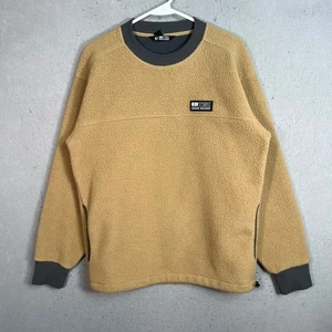 Vintage 90s Eddie Bauer EBTEK Fleece Pullover Mens Small Tan Sweatshirt - Picture 1 of 8