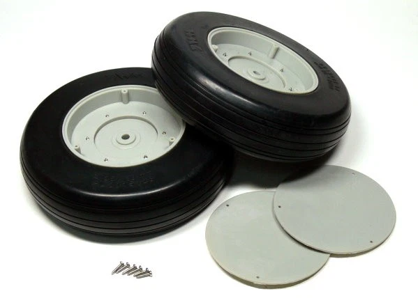 RC Model Airplane 128mm R/C Hobby Rubber Wheels Tires (2pcs) WH545 - Image 1 of 1