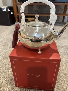 Pottery Barn Silver Tassel Teapot New In Box - Picture 1 of 6