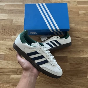 Adidas Samba OG UK 5 Black White, Collegiate Green & Active Green - Picture 1 of 7