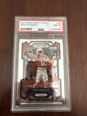 2024 PANINI PRIZM DRAFT PICKS #192 ARCH MANNING - PSA 8 - Image 1 of 3