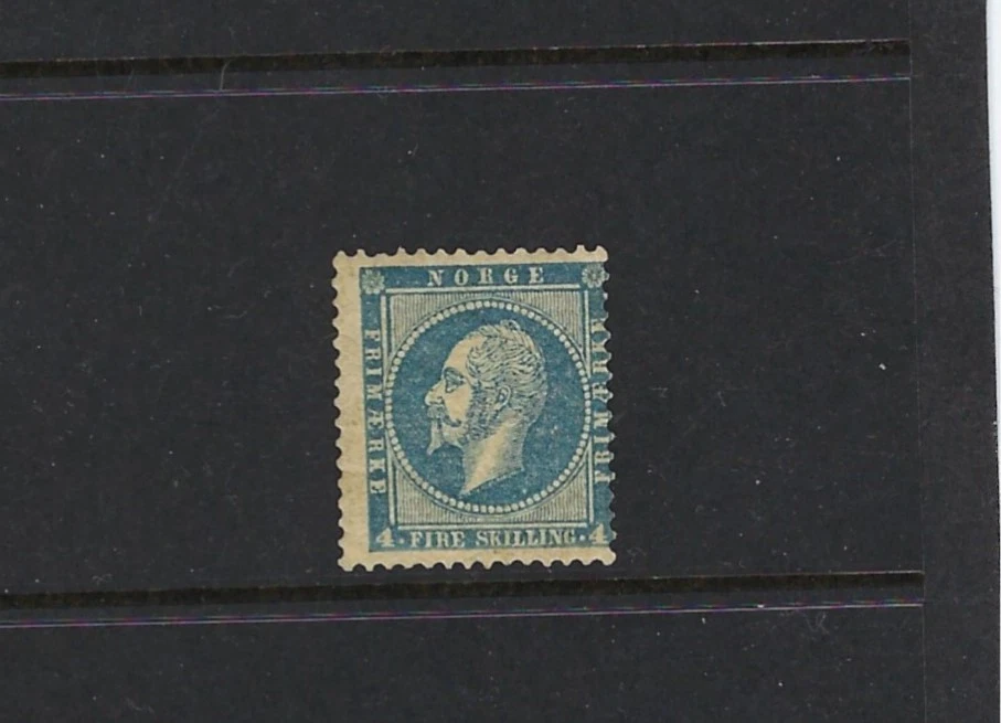 Норвегия 1856 4 навык синий тонкий новом оригинальной резинки Facit 4 - Изображение 1 из 1