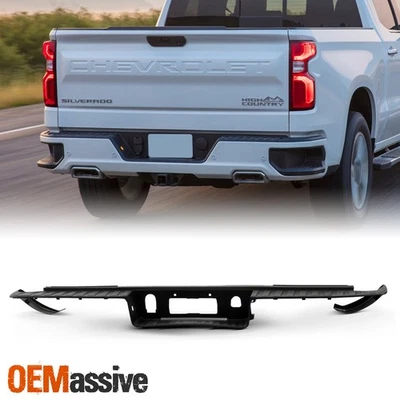 Parachoques trasero de plástico negro para Chevy Silverado/GMC Sierra 1500 2014-2019 Foto 1 de 4