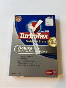 2008 TurboTax Deluxe Bund + Länder maximale Abzüge Hülle und CD - Bild 1 von 7