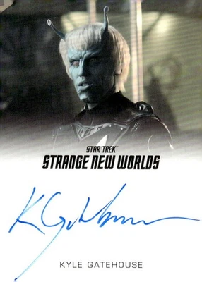 Star Trek Strange New Worlds Season 2 Autograph Kyle Gatehouse as Lt Va'Al Trask - Image 1 of 3