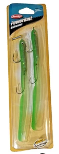 Berkley Powerbait Saltwater Power Eel Lime Chartreuse 10"  2 Ct - Picture 1 of 2
