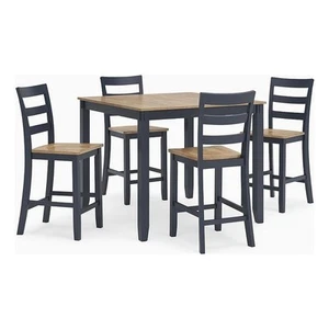Ashley Furniture Gesthaven Blue Counter Height Dining Table Set - Set of 5 - Picture 1 of 1