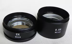 Un 0.5x Ou 2x Auxiliaire Lentille pour Stéréo Microscopes, 48mm Accessoire Neuve - Foto 1 di 3