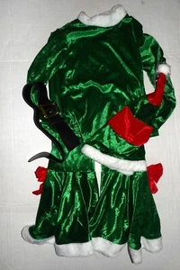 GORTYKOR SANTA LIL HELPER 4PC. GREEN/RED XMAS FLARED PANTS SET ( L: 7-8 YRS.) - Picture 1 of 5