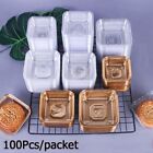 100 pièces boîte d'emballage transparente de gâteau de lune adaptée aux anni