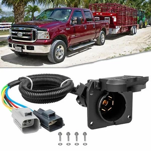 Conector de cableado de remolque de 7 vías enchufe cuadrado para Ford F-250 F-350 2020-2022 - Imagen 1 de 8