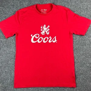 Brixton x Coors T-Shirt Mens Small Premium Fit Red Beer Skater Dad Single Stitch - Picture 1 of 14