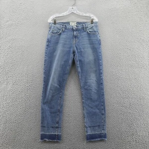 Current Elliott Womens The Fling Cropped Ankle Jeans 26 Blue Medium Wash Slim - Picture 1 of 14