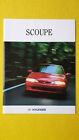 Hyundai Scoupe S Coupe MVTi Turbo MVi car brochure sales catalogue 1992 MINT B