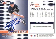 Brett Tomko Signed 2002 Fleer #478 Card San Diego Padres Auto AU