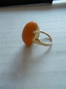 Vintage 14K gold ring with amber, size 6 - Picture 1 of 6
