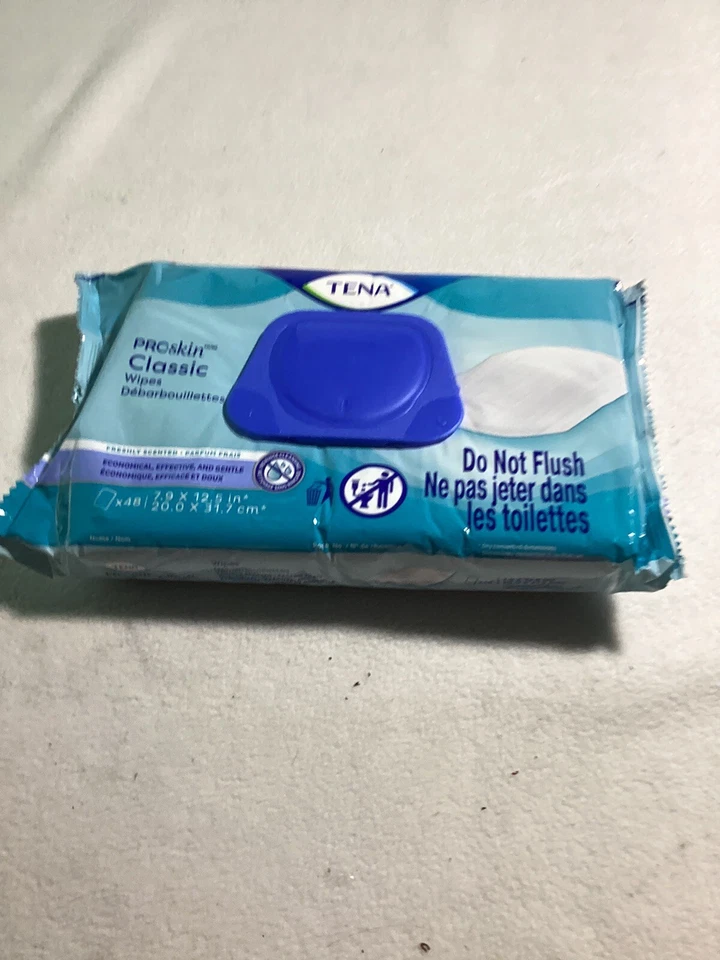 TENA Ultra Bath Wipe or Washcloth 7-9/10 .5" 65720 12 Pack 576 Wipes