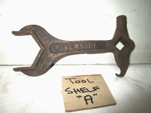 Vintage S. O. Co. "RIVERSIDE" farm implement multi use wrench tool - Picture 1 of 9
