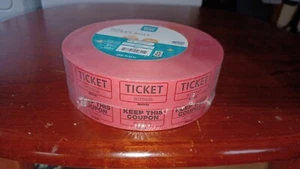 Raffle Tickets Double Roll of 2000 Red New Pen Gear USA Stubs - Picture 1 of 4