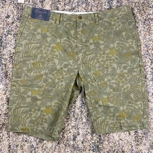 Roundtree & Yorke Casuals Straight Fit Shorts Mens Size 38 Green Floral - Bild 1 von 12