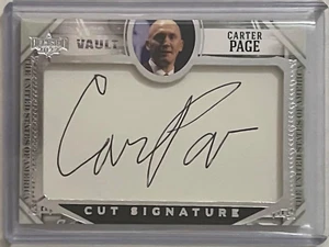 CARTER PAGE AUTOGRAPH 2022 DECISION VAULT CUT SIGNATURES CARD AUTO RUSSIA COA - Picture 1 of 2