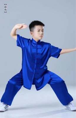 Silk Chinese Traditional Kung Fu Outfit Tai Chi Suit Martial Arts Uniform Unisex - Image 1 of 3