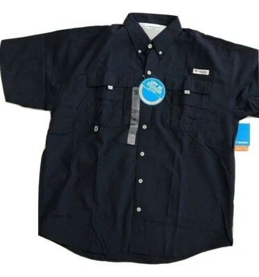 NEW COLUMBIA MEN BAHAMA SHORT SLEEVE SHIRTS, XS-S-M-L-XL-XXL - Image 1 of 2