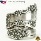 Fashion Flower Silver Plated Rings for Women Party Jewelry Gift Rings Size 6-10