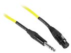 Rockville RCXFB10Y 10' Female XLR to 1/4'' TRS Cable Yellow, 100% Copper