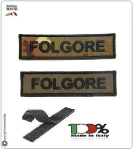 Patch Toppa Ricamata con Strip FOLGORE Uniforme VERDE VEGETATO - Imagen 1 de 1