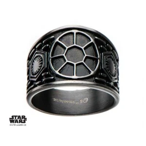 Star Wars Episode 8: The Last Jedi The First Order Tie Fighter Signet Ring, 8 - Picture 1 of 1