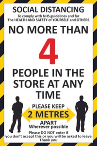 CORONA 19 COVID Türaufkleber 2m Social Distancing  - Bild 1 von 1