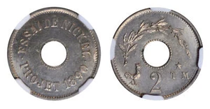 FRANCE , ESSAI 2 CENTIMES COPPER-NICKEL MAZ-2321 1890  NGC MS 66 TOP POP , RAREN - Picture 1 of 3