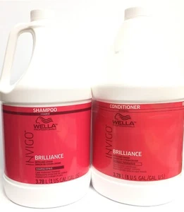 (2 PACK)Wella Invigo Brilliance Shampoo Coarse & Conditioner Normal Hair, Gallon - Picture 1 of 1