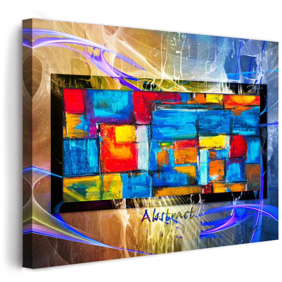 Leinwand Bild Abstrakt Wandbilder XXL Bilder Modern Kunst Max. 150x100x4cm 2201A - Bild 1 von 4
