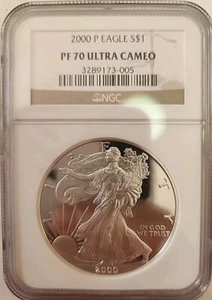 2000 P Proof $1 American Silver Eagle Coin NGC PF70  NO SPOTS! - Picture 1 of 2