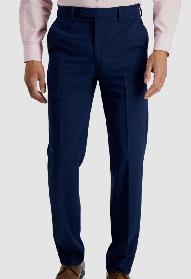 Nautica Mens Blue Performance Stretch Modern Fit Dress Pants Size 38W 32L