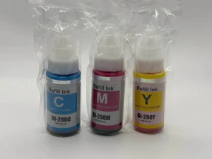 LCL GI-290 CMY Cyan Magenta Yellow 70ml Ink Cartridges for Canon MegaTank - Picture 1 of 2