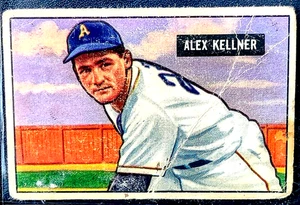 1951 Bowman Baseball Alex Kellner #57 Philadelphia Leichtathletik schlecht geknickt - Bild 1 von 2