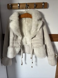 XMD Damen Jacke Pelzjacke Weiß Gr.38 Polyester Langarm  - Bild 1 von 5