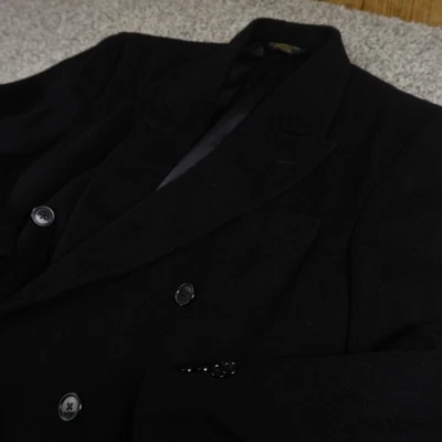 Cashmere Jacket Mens M Black Long Overcoat Parka Trench Peacoat Blazer Canada - Image 1 of 4