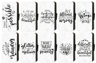 INSPIRATIONAL QUOTES Pastel Grey Marble for iPhone Flip/Wallet Phone Case (S1) - Image 1 of 4