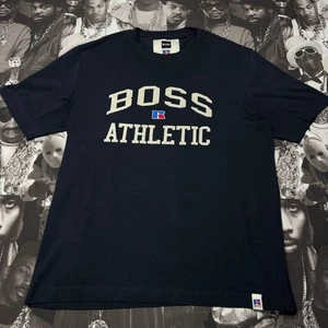 Hugo Boss x Russell Athletic Cotton Crewneck Tee Navy XXXL - Picture 1 of 5